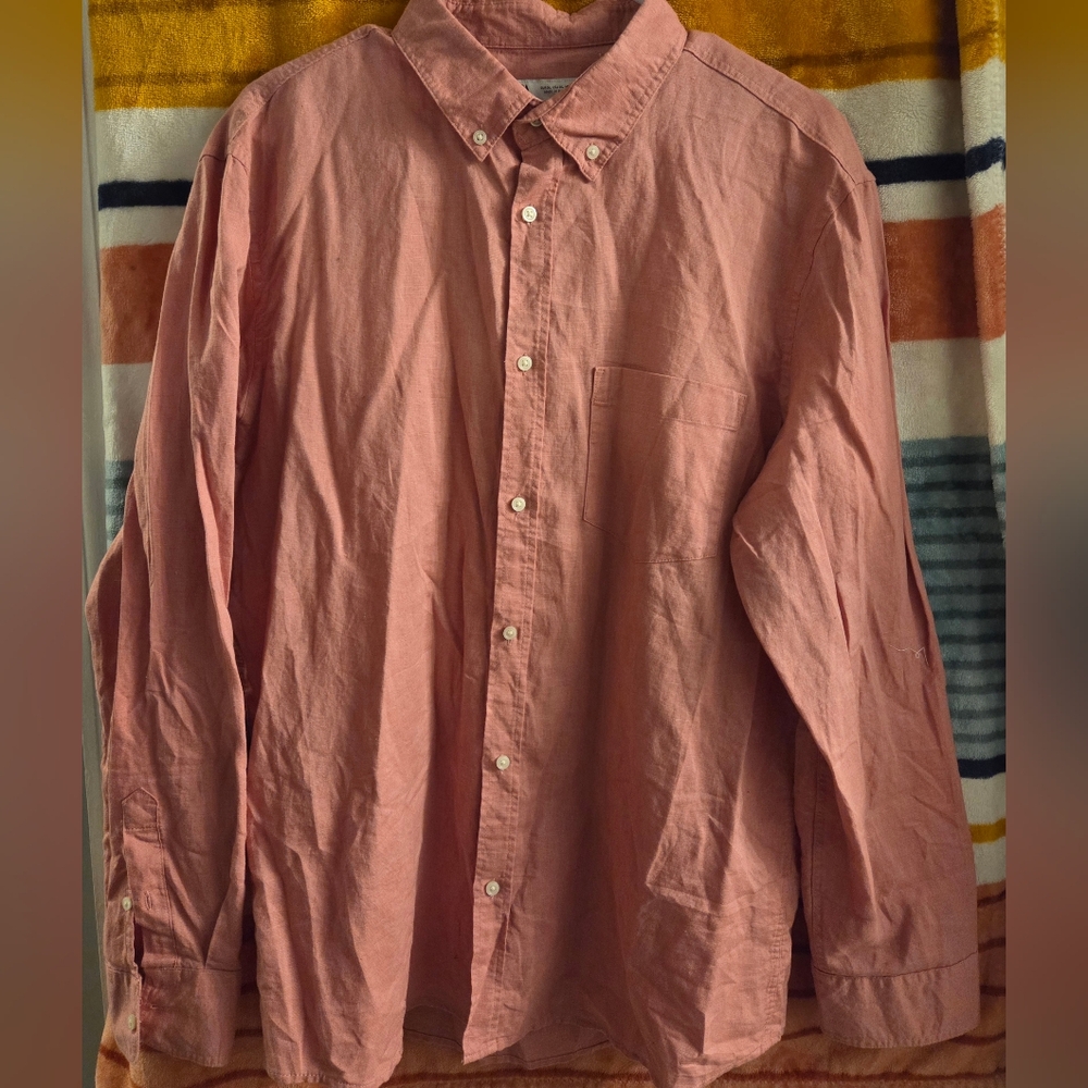 •ZARA• Mens Collared Button-Down Shirt Size XL Tailored Styling, Light-WeightEUC